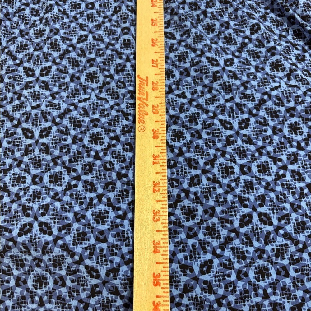 Daisy Fuentes Blue Abstract Midi Dress XL - Picture 6 of 9